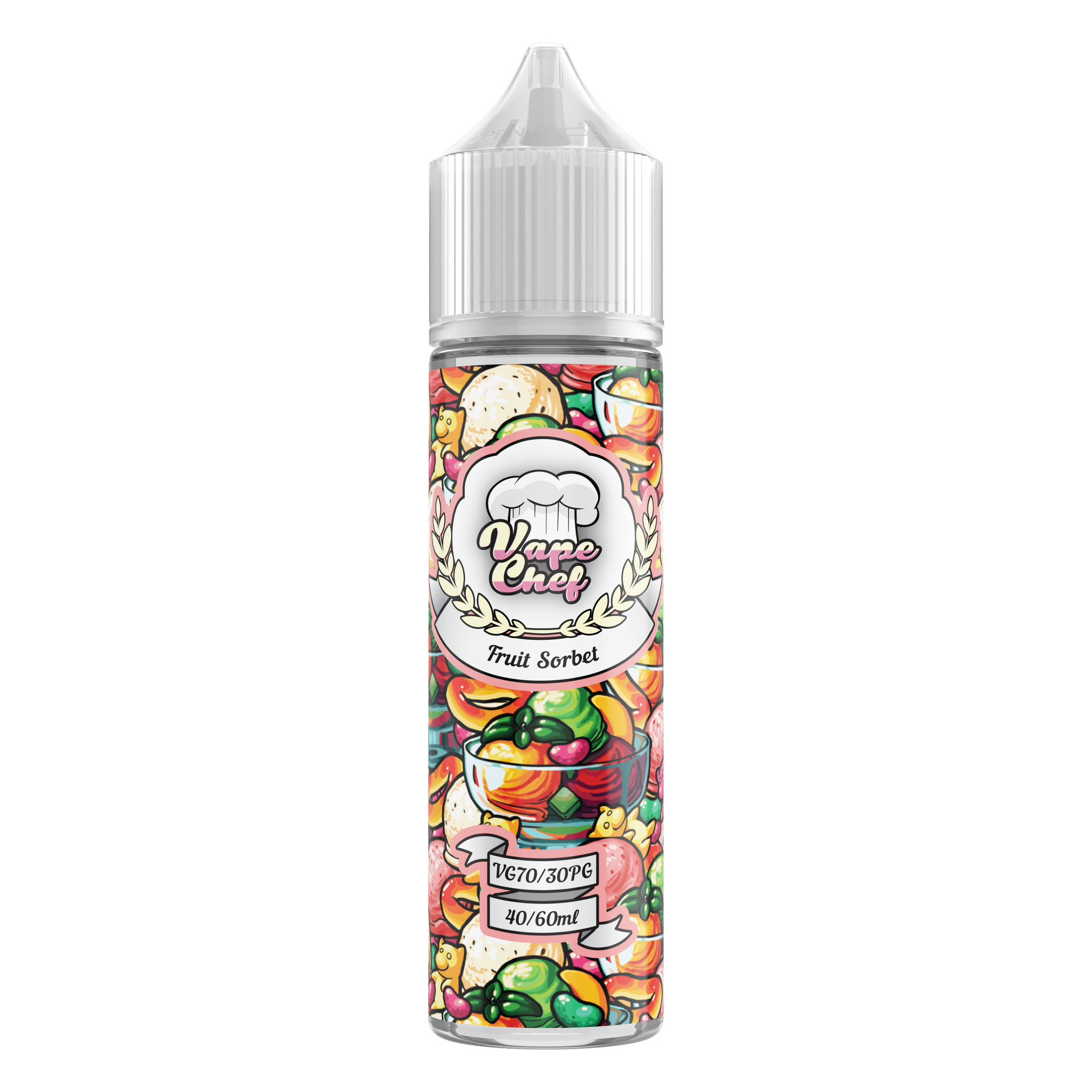 MIX & SHAKE - VAPE CHEF 40/60ML FRUIT SORBET * TPD *